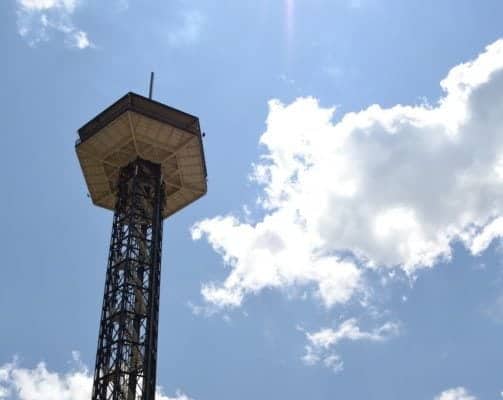 The Gatlinburg Space Needle on a sunny day.