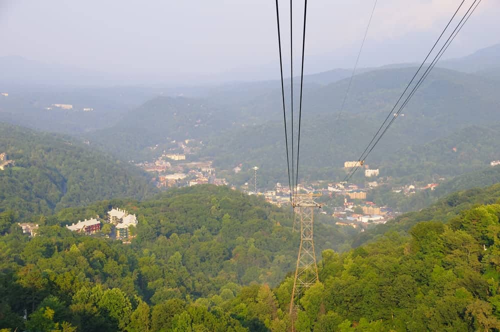 Stunning mountain views from the Ober Gatlinburg Aerial Tramway.