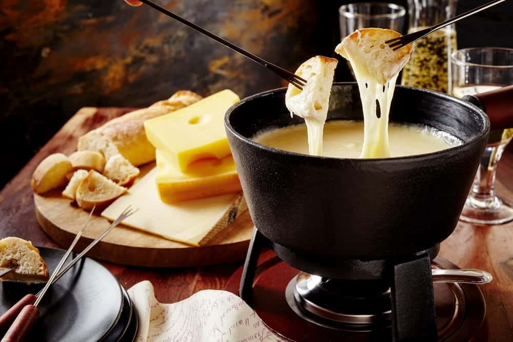cheese fondue with bread