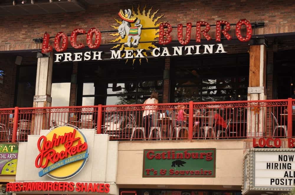 loco burro fresh mex cantina in gatlinburg