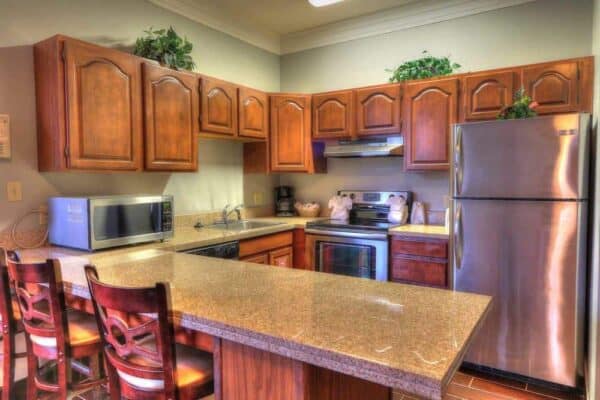 kitchen in the Penthouse Suites Black Bear Inn & Suites